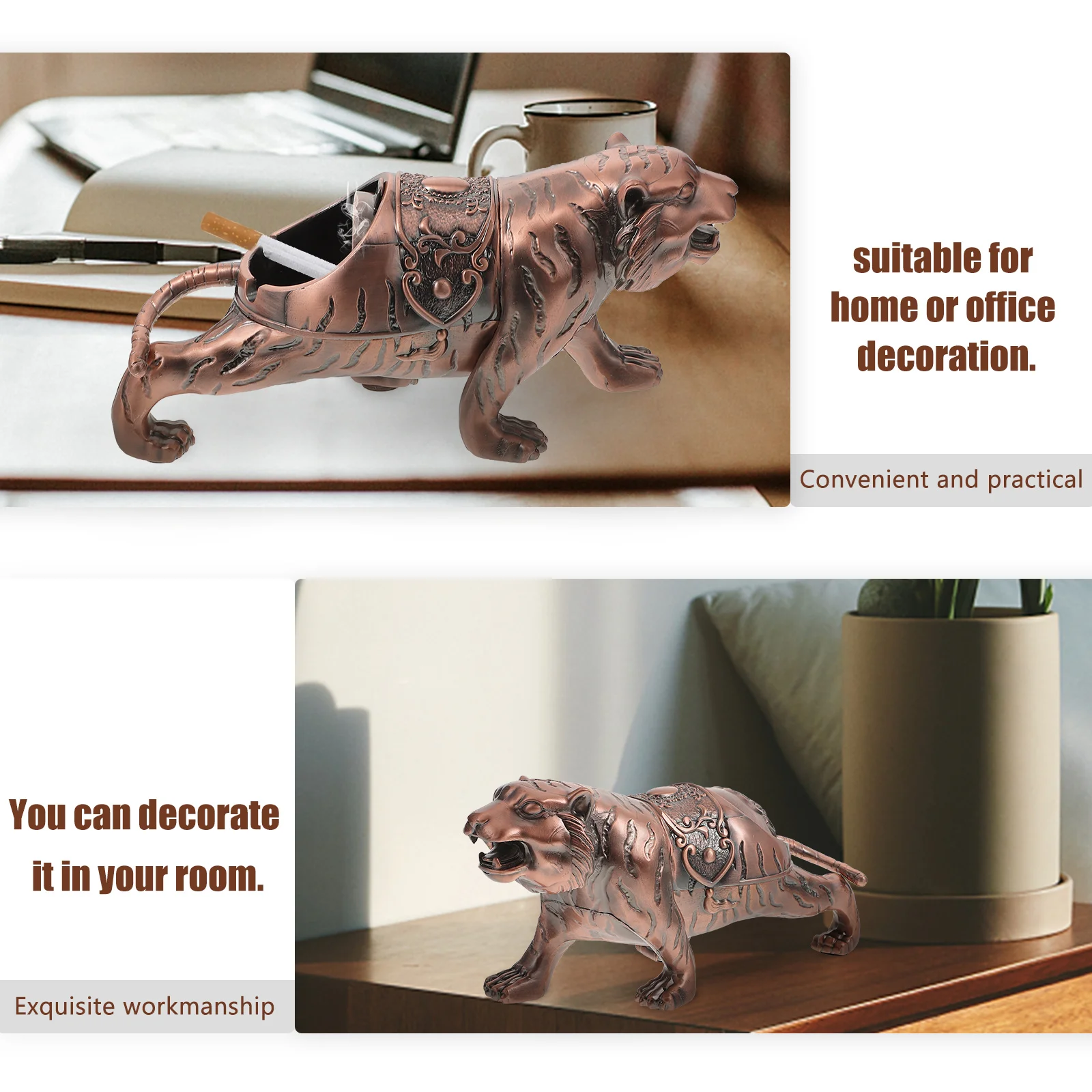 Tiger Shaped Ashtray Zinc Alloy Creative Desktop Household nament Lidded Butt Container Unique Home Decor
Tiger Shaped Ashtray Zinc Alloy Creative Desktop Household nament Lidded Butt Container Unique Home Decor