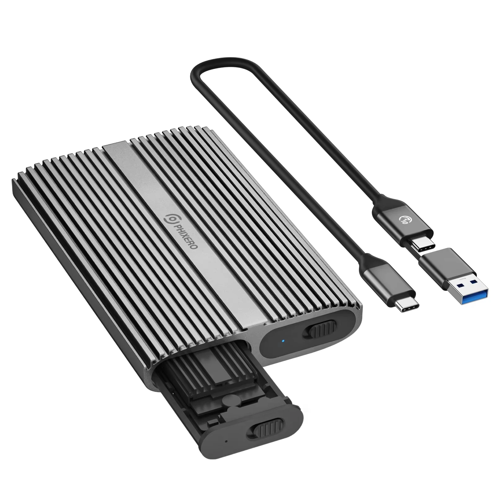 Tool-Free Dual Bay M.2 NVMe SSD Enclosure, 10Gbps High Speed, Thunderbolt 3 Compatible External Hard Drive Case for Windows Mac
Tool-Free Dual Bay M.2 NVMe SSD Enclosure, 10Gbps High Speed, Thunderbolt 3 Compatible External Hard Drive Case for Windows Mac