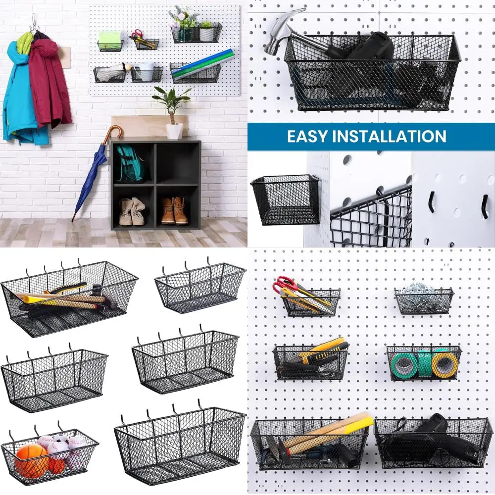 Корзины для перфорированной панели, настенные, проволочные, 3 размера, аксессуары для перфорированной панели, контейнеры для стеновых панелей, корзины для дома и гаража, подвесные
Корзины для перфорированной панели, настенные, проволочные, 3 размера, аксессуары для перфорированной панели, контейнеры для стеновых панелей, корзины для дома и гаража, подвесные