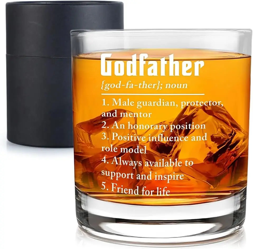 11oz Godfather Whiskey Glass, Old Fashioned Bourbon Cup for Men, Baptism Proposal Gift from Godchild
11oz Godfather Whiskey Glass, Old Fashioned Bourbon Cup for Men, Baptism Proposal Gift from Godchild