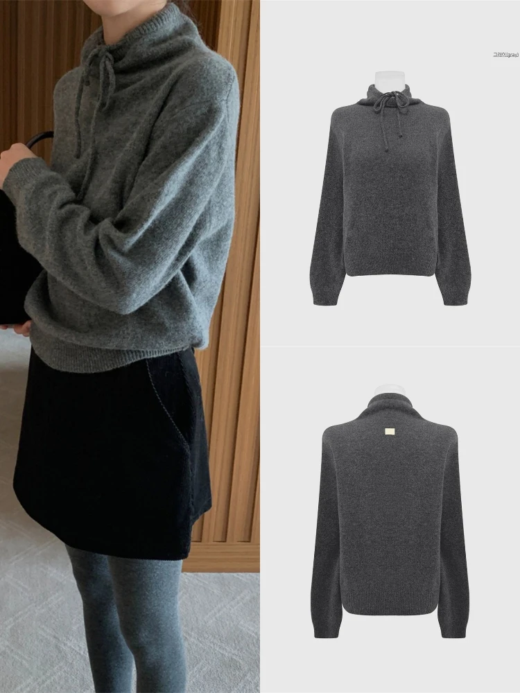 Свободный вязаный свитер, женский мягкий топ с высоким воротником и завязками, винтажный повседневный свитер, длинный свек, верхняя одежда от Dongda Gate
Свободный вязаный свитер, женский мягкий топ с высоким воротником и завязками, винтажный повседневный свитер, длинный свек, верхняя одежда от Dongda Gate