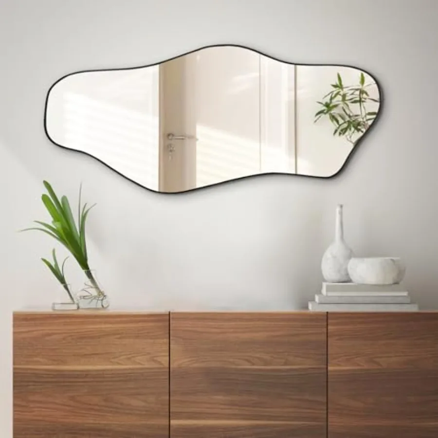 Irregular Wall Mirror, 40"x17.7" Asymmetrical Frameless Mirrors, Modern Cloud Shaped Mirrors for Living Room Bedroom Hallway En
Irregular Wall Mirror, 40"x17.7" Asymmetrical Frameless Mirrors, Modern Cloud Shaped Mirrors for Living Room Bedroom Hallway En
