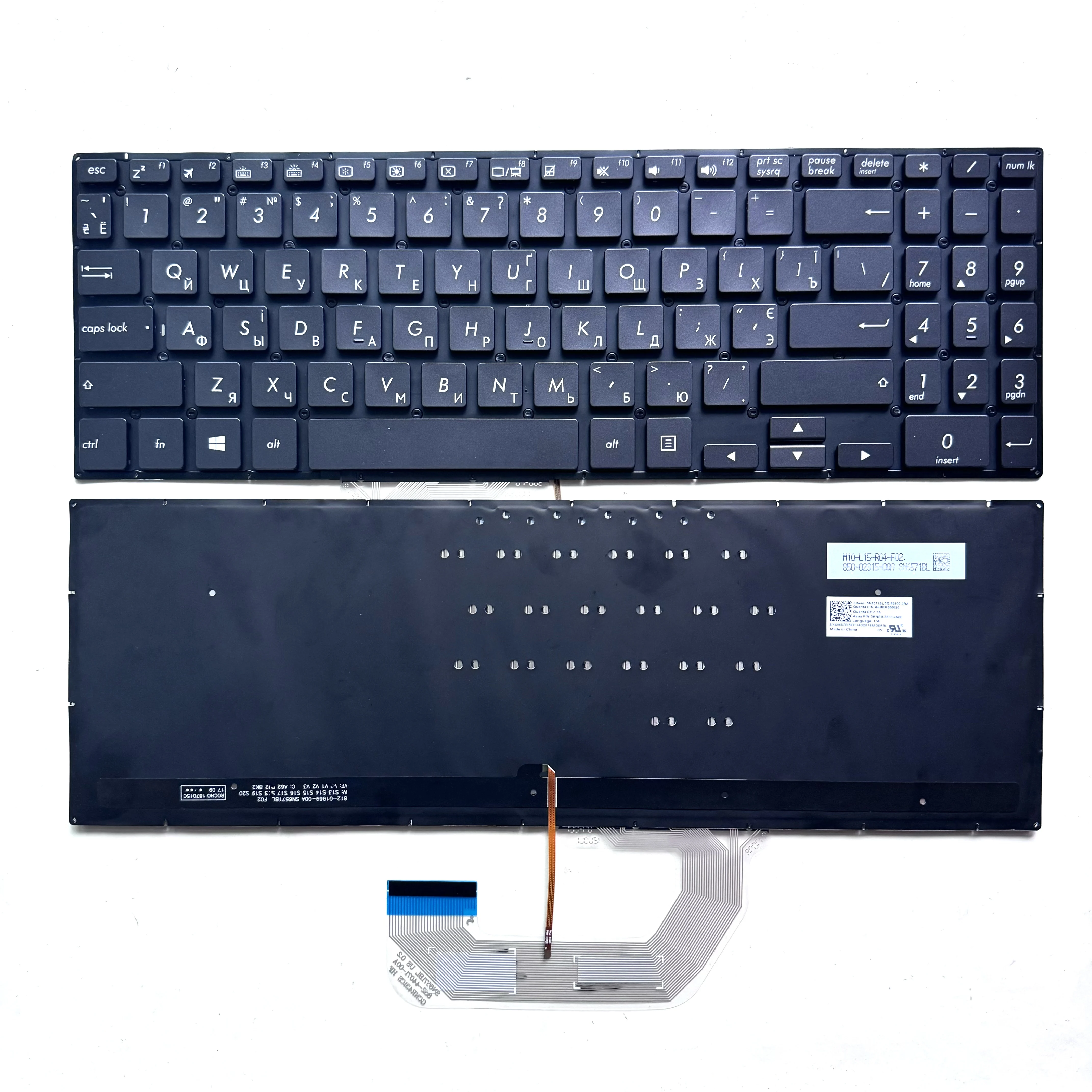 XIN-Russian/Ukraine Layout Backlit Laptop Keyboard For ASUS Zenbook Flip 15 UX561UD Q535UD
XIN-Russian/Ukraine Layout Backlit Laptop Keyboard For ASUS Zenbook Flip 15 UX561UD Q535UD