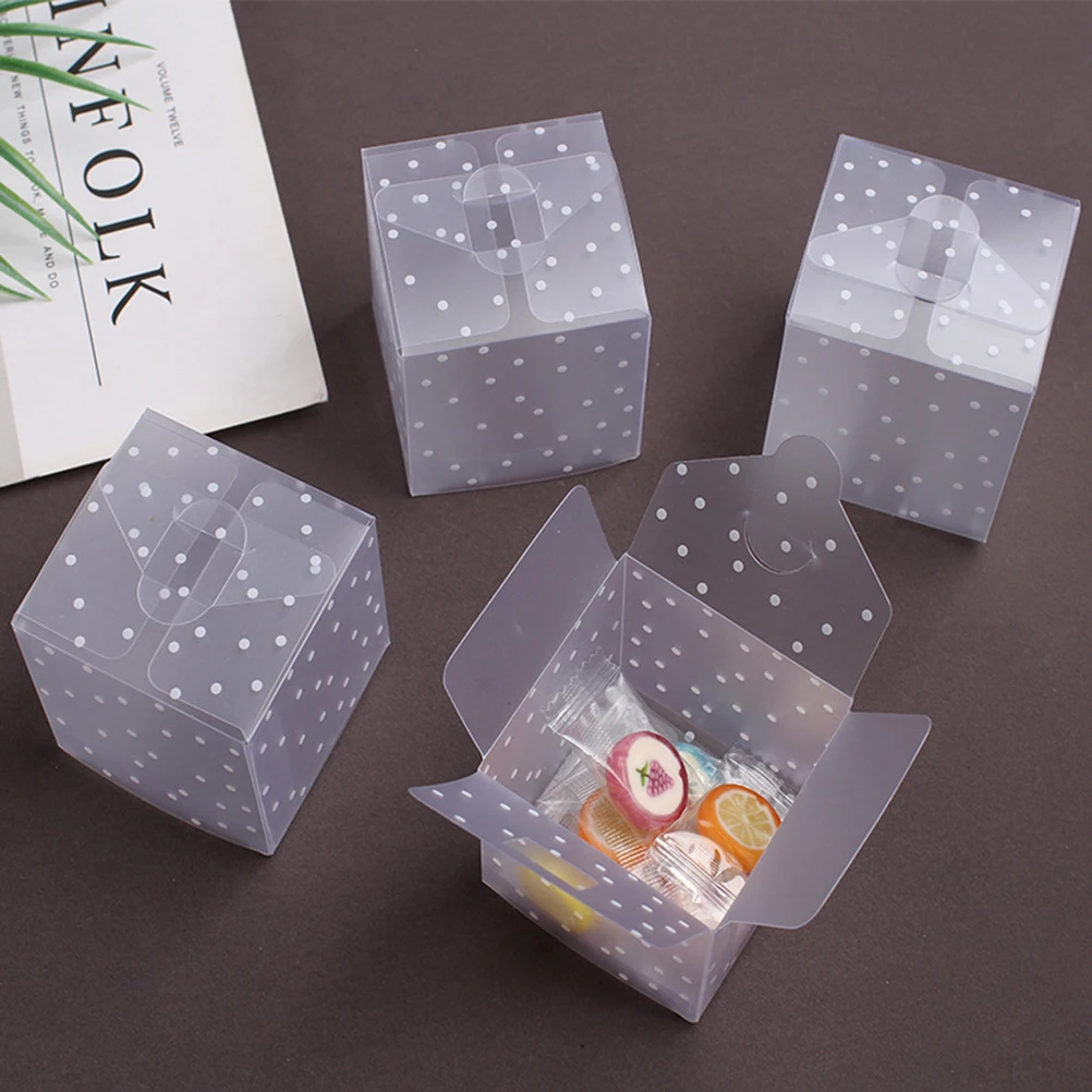 50PCS Translucence Plastic Candy Box PVC Dot Candy Boxes Chocolate Gift Treat Boxes Wedding Party Favor - 6x6x6cm
50PCS Translucence Plastic Candy Box PVC Dot Candy Boxes Chocolate Gift Treat Boxes Wedding Party Favor - 6x6x6cm