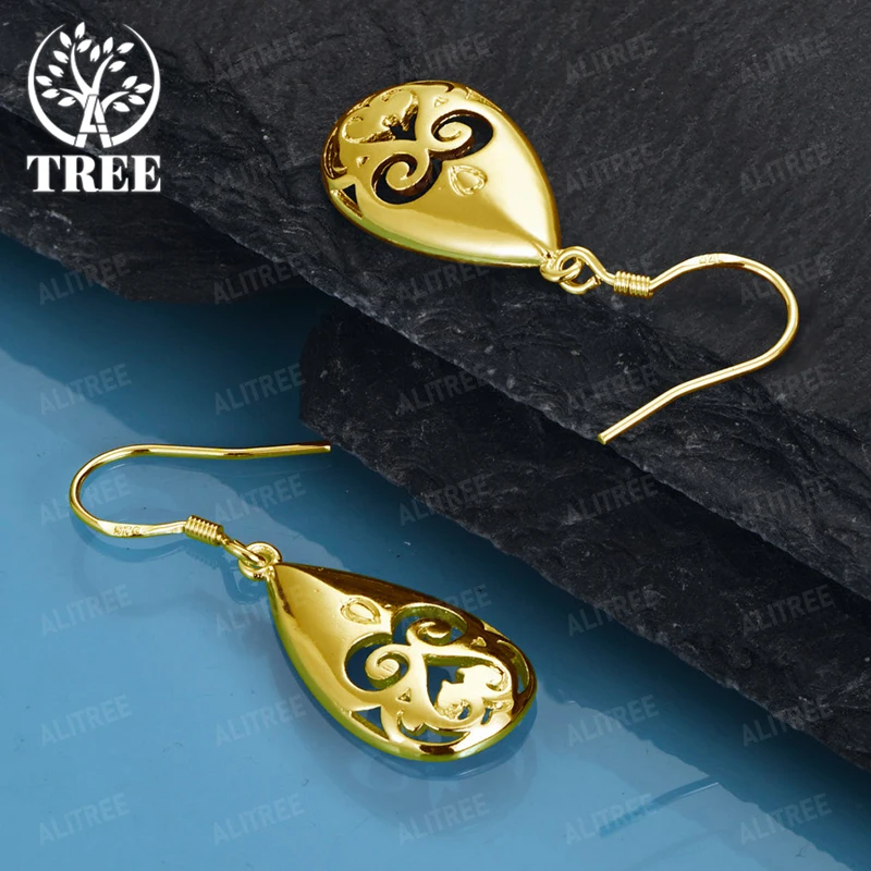 Luxury 18K Gold Earrings Water Droplets Earrings Fashion Charm Jewelry Accessories For Women Birthday Wedding Party Gift Pretty
Luxury 18K Gold Earrings Water Droplets Earrings Fashion Charm Jewelry Accessories For Women Birthday Wedding Party Gift Pretty