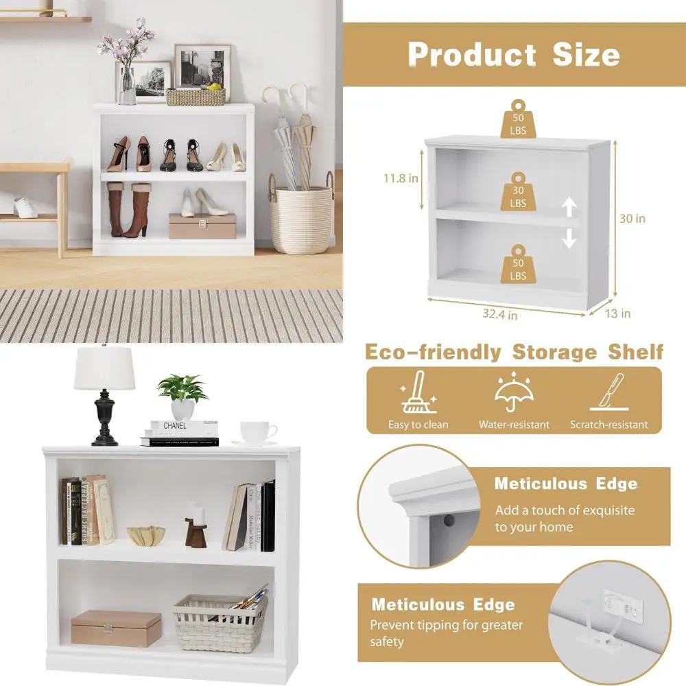 Wooden 33 Wide Bookshelf - Storage Display Shelves for Home, Office, Living Room, Bedroom
Wooden 33 Wide Bookshelf - Storage Display Shelves for Home, Office, Living Room, Bedroom