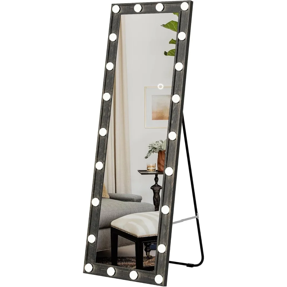 Full Length Mirror with Lights, 63"x20" Floor Mirror with Dimming & 3 Color Lighting, Floor & Wall Mounted, Full Body Dressing M
Full Length Mirror with Lights, 63"x20" Floor Mirror with Dimming & 3 Color Lighting, Floor & Wall Mounted, Full Body Dressing M