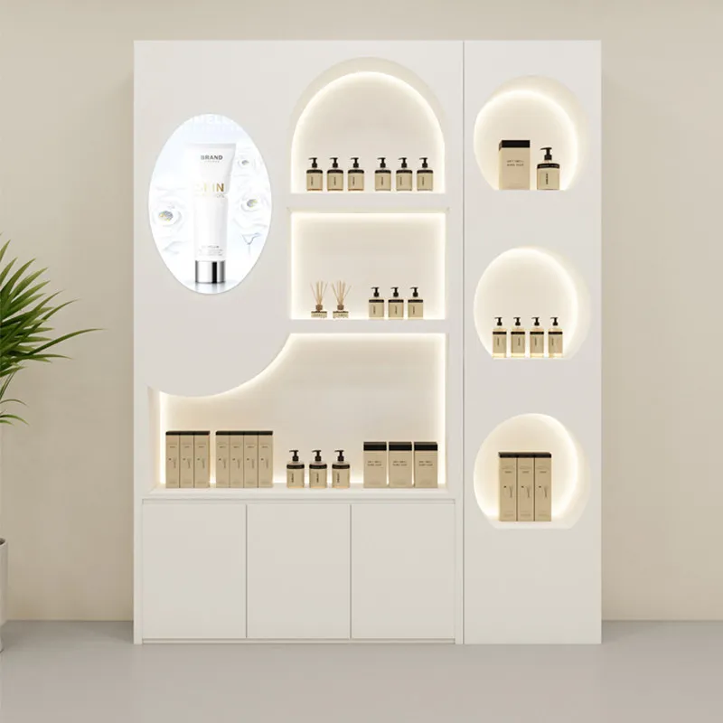 Modern High-end Beauty Salon Display Cabinets French Cream Style Skin Care Products Display Cabinet Commercial Furniture FYMC
Modern High-end Beauty Salon Display Cabinets French Cream Style Skin Care Products Display Cabinet Commercial Furniture FYMC