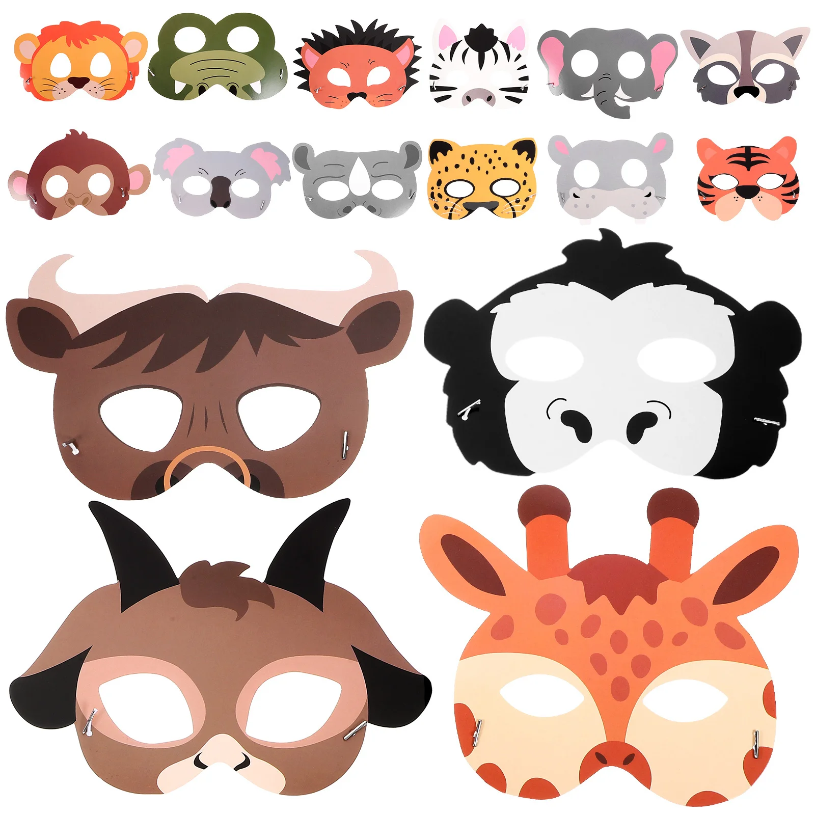 16Pcs Animal Paper Masks Reusable Breathable for Kids Party Halloween Cosplay Cartoon Animal Mask Party Supplies
16Pcs Animal Paper Masks Reusable Breathable for Kids Party Halloween Cosplay Cartoon Animal Mask Party Supplies