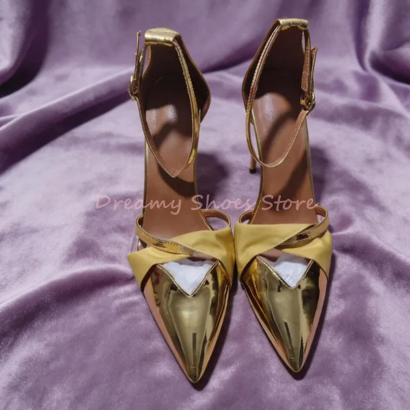 Yellow Mixed Colors Pointed Toe Ankle Wrap Sandals Women Hollow Cover Heel Thin High Heels Fashion Trendy Party Banquet Shoes
Yellow Mixed Colors Pointed Toe Ankle Wrap Sandals Women Hollow Cover Heel Thin High Heels Fashion Trendy Party Banquet Shoes