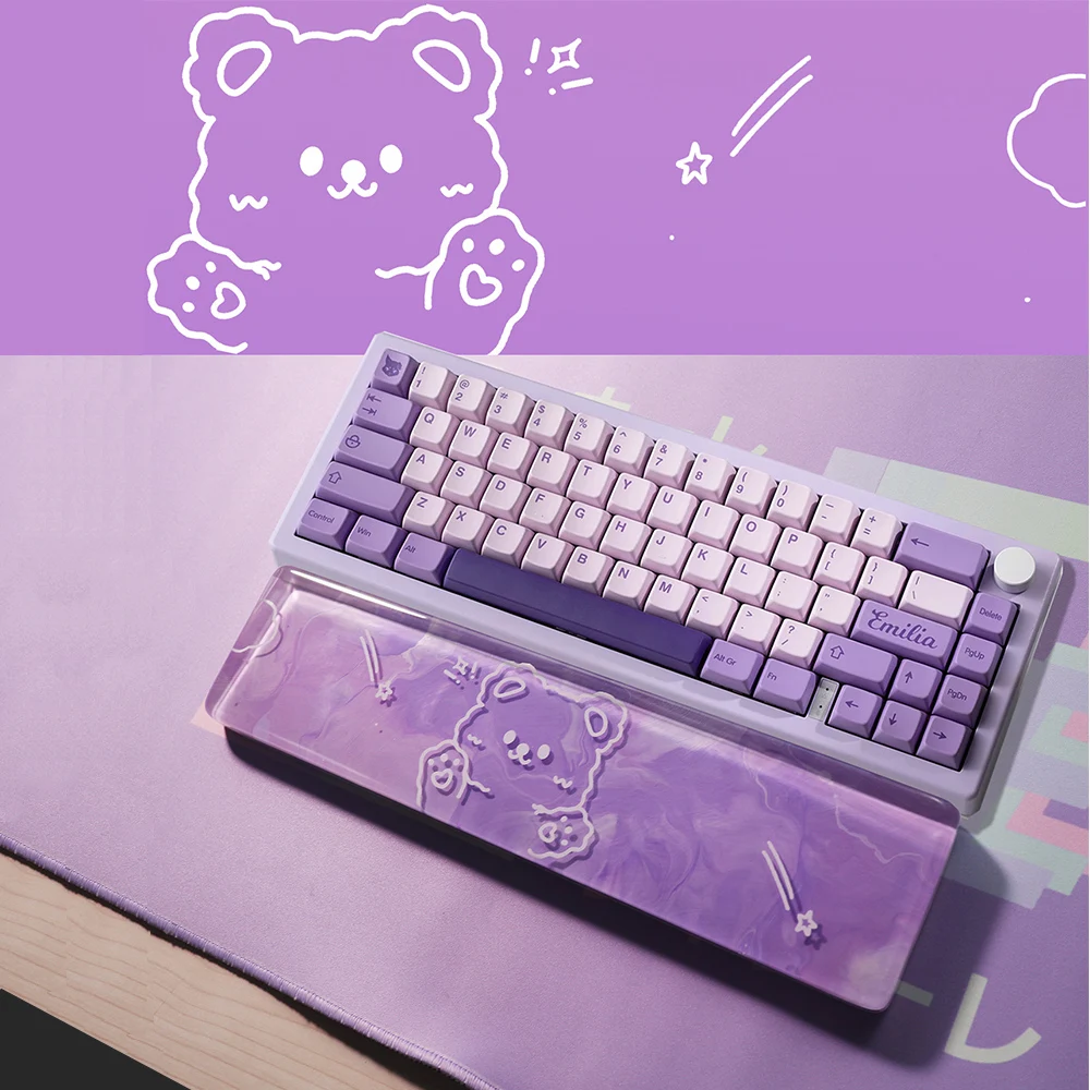 Purple Cute Bear Design Resin Keyboard Hand Rest For Mechanical Gaming Keyboard Wrist Rest Keyboard Tray Customized Hand Rest
Purple Cute Bear Design Resin Keyboard Hand Rest For Mechanical Gaming Keyboard Wrist Rest Keyboard Tray Customized Hand Rest