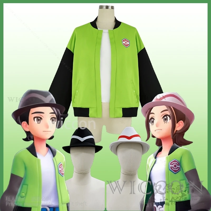 Game Hero Heroine ZA Cosplay Mon Anime Costume Green Black Punk Hip-hop Baseball Jacket White Black Hat Halloween Party Gifts
Game Hero Heroine ZA Cosplay Mon Anime Costume Green Black Punk Hip-hop Baseball Jacket White Black Hat Halloween Party Gifts
