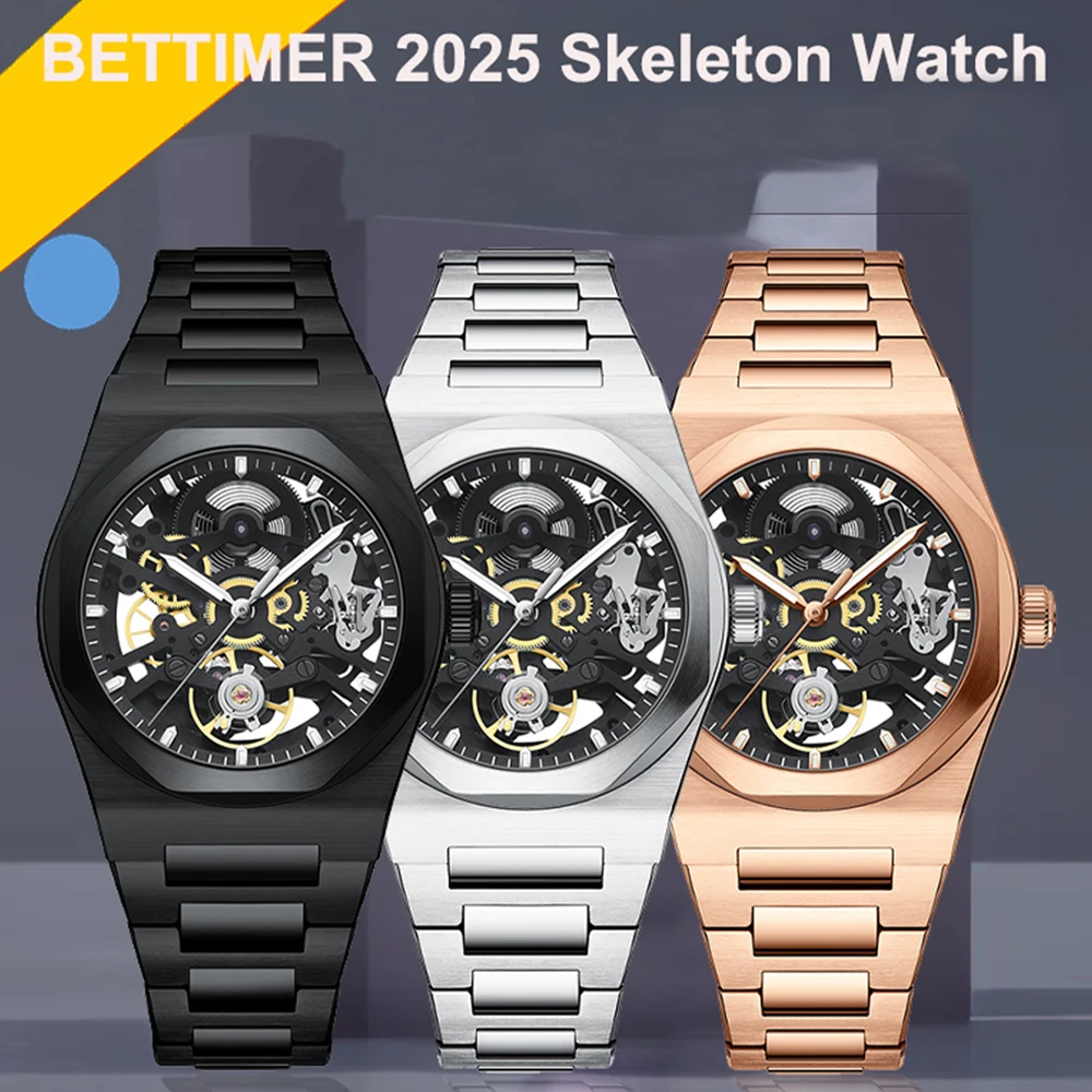 Bettimer SL2203 hollowed out men's automatic mechanical watch 38MM sapphire stainless steel diving 10Bar reloj hombre
Bettimer SL2203 hollowed out men's automatic mechanical watch 38MM sapphire stainless steel diving 10Bar reloj hombre