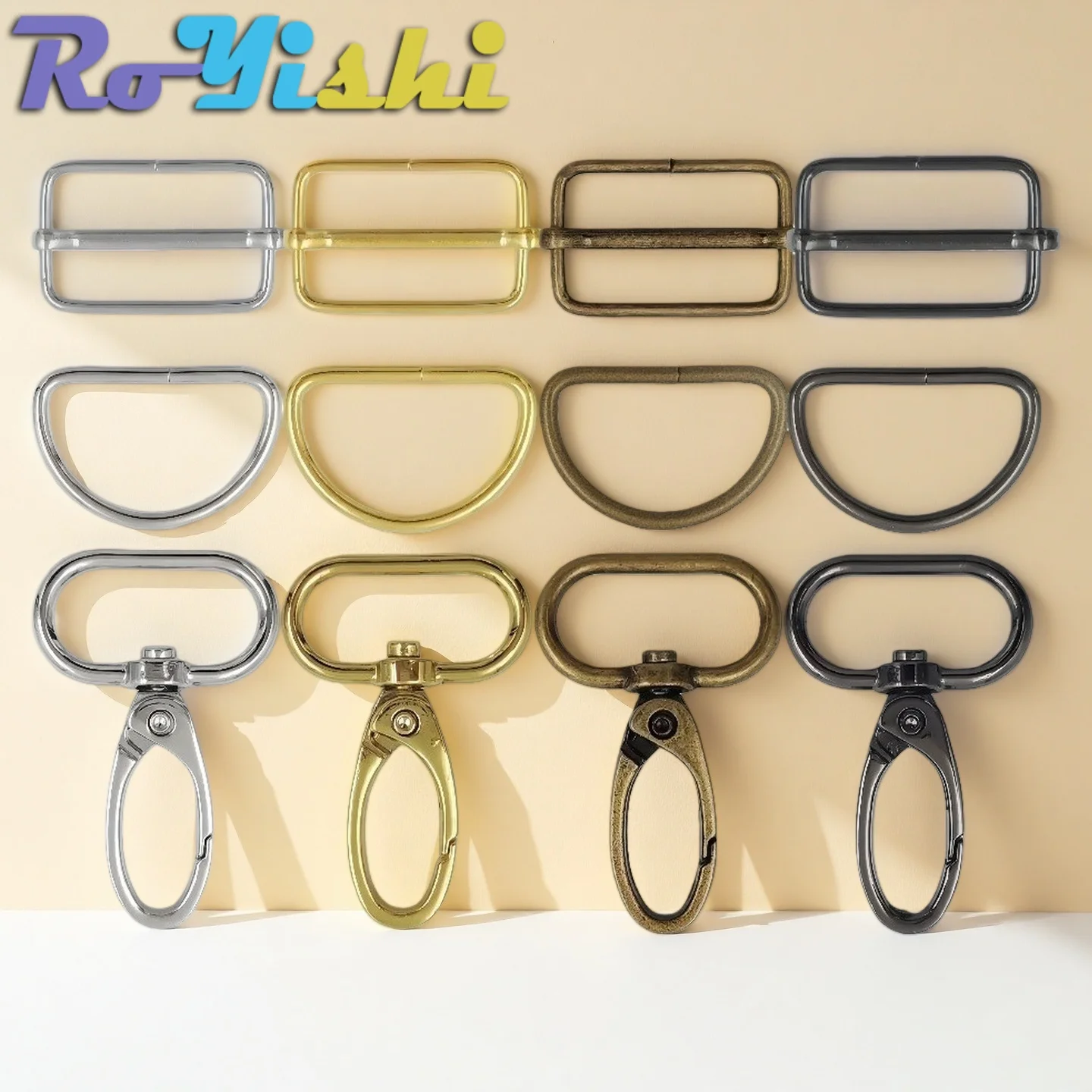 15pcs/set 15-38mm 4 Colors Metal Belt Buckle Set, Rectangle Sliding Adjust Buckle, D-ring Buckle, Rotating Hook Suit
15pcs/set 15-38mm 4 Colors Metal Belt Buckle Set, Rectangle Sliding Adjust Buckle, D-ring Buckle, Rotating Hook Suit