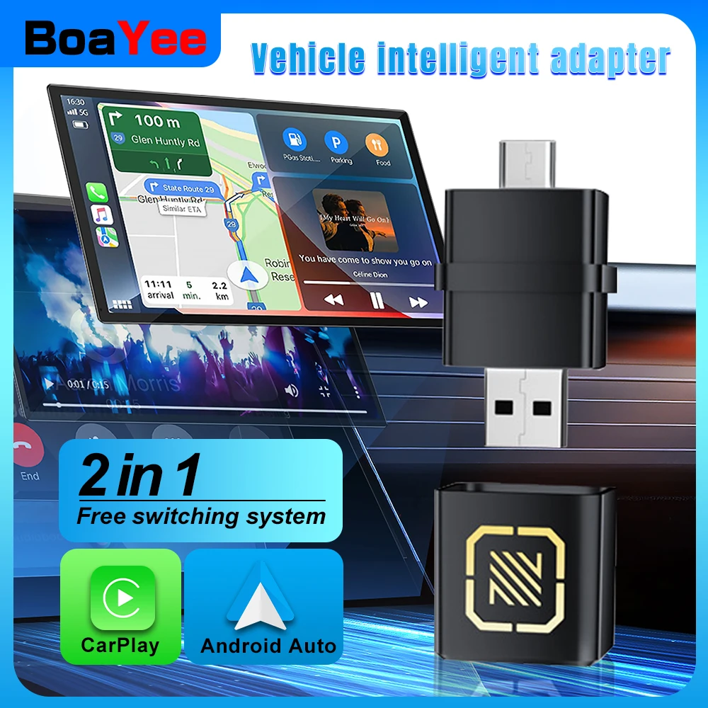 Mini Wireless 2 in 1 Carplay and Android Auto Adapter Fast and Stable 5Ghz WiFi Connection Compatible with iOS10+/Android 11
Mini Wireless 2 in 1 Carplay and Android Auto Adapter Fast and Stable 5Ghz WiFi Connection Compatible with iOS10+/Android 11