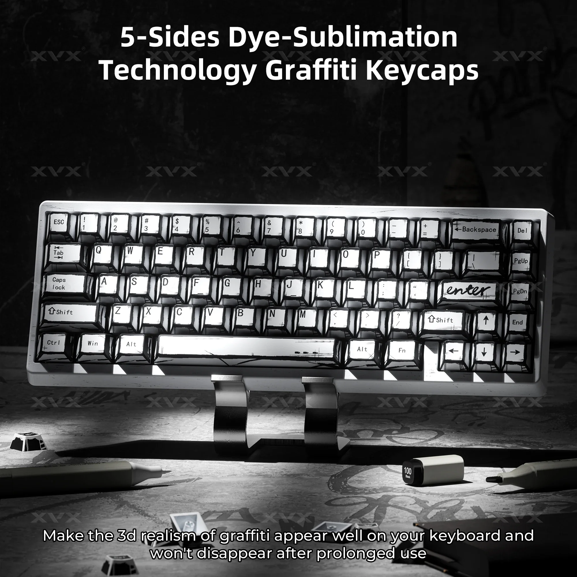 White graffiti classic comic keycaps five-sided sublimation PBT positive engraving original highly mechanical keyboard keycaps
White graffiti classic comic keycaps five-sided sublimation PBT positive engraving original highly mechanical keyboard keycaps