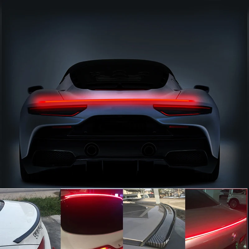 1pcs 120cm Carbon Fiber Led Spoiler Lights Universal Auto Driving Brake Turn Signal Rear Tail Lights Car Rear Spoiler 12V
1pcs 120cm Carbon Fiber Led Spoiler Lights Universal Auto Driving Brake Turn Signal Rear Tail Lights Car Rear Spoiler 12V