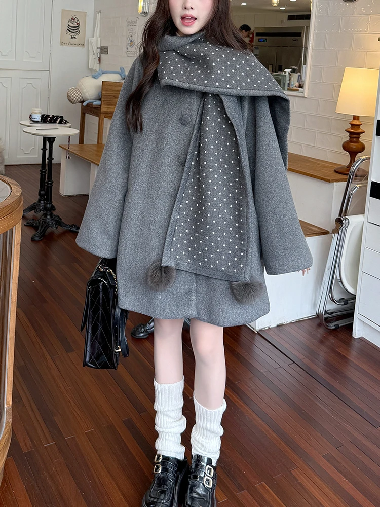 Очаровательное шерстяное пальто в горошек для женщин, новое зимнее шерстяное пальто средней длины, корейский стиль, прямой крой, для повседневной носки
Очаровательное шерстяное пальто в горошек для женщин, новое зимнее шерстяное пальто средней длины, корейский стиль, прямой крой, для повседневной носки