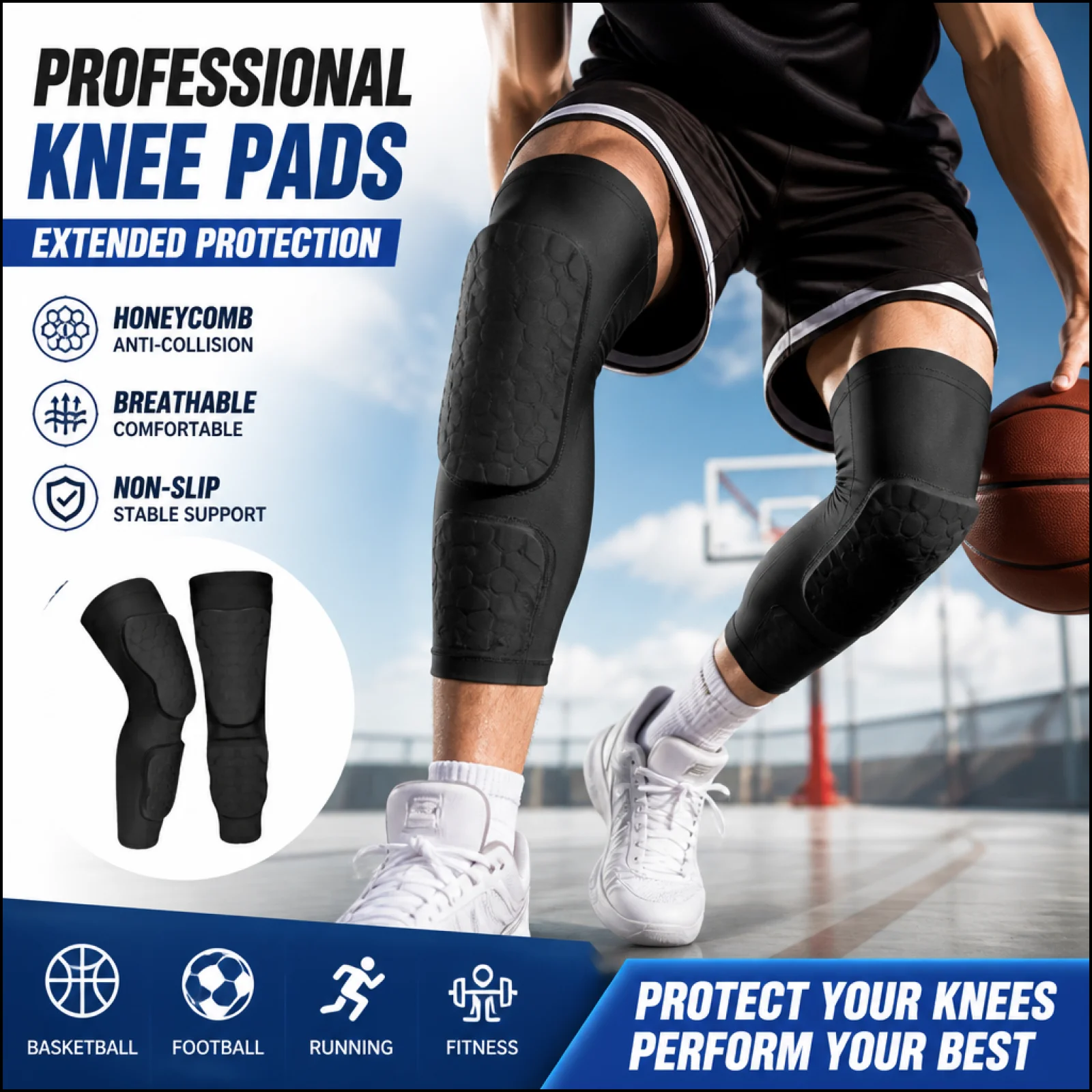 2x Knee Compression Sleeve Basketball Baseball Knee Brace Soft Knee Support for Volleyball Men Women Gym Hiking Sports
2x Knee Compression Sleeve Basketball Baseball Knee Brace Soft Knee Support for Volleyball Men Women Gym Hiking Sports