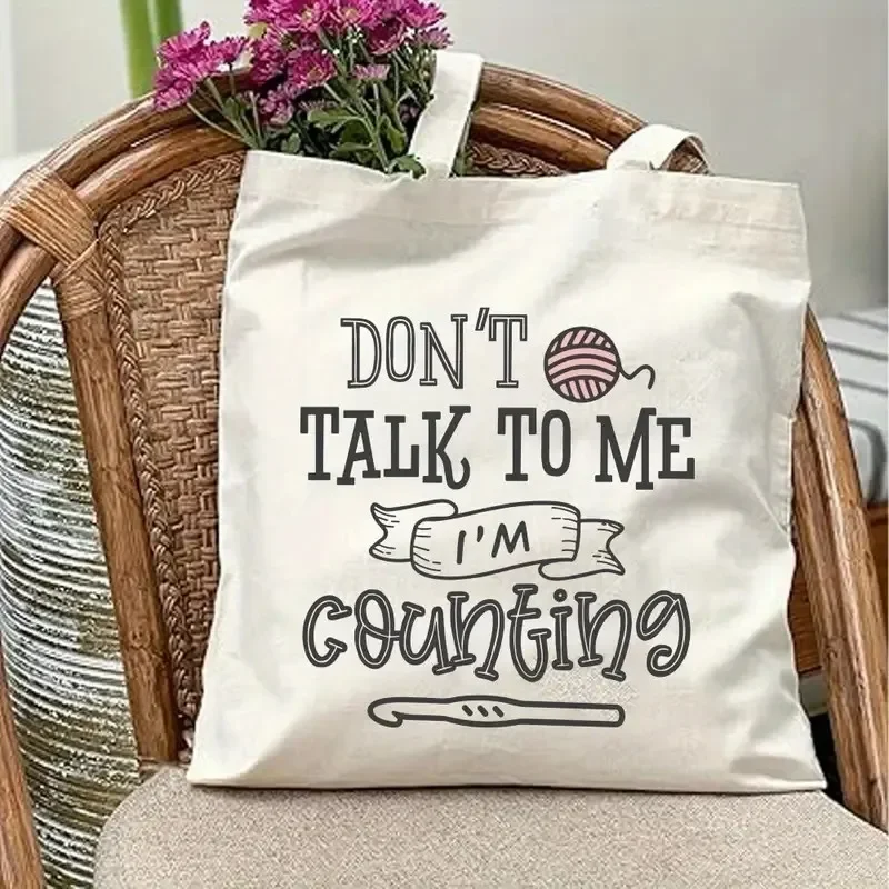 Humorous Knitting Tote Bag for Unisex Couples Featuring a Crochet Quote Handbag For Outdoor Picnics, Parties, Travel
Humorous Knitting Tote Bag for Unisex Couples Featuring a Crochet Quote Handbag For Outdoor Picnics, Parties, Travel