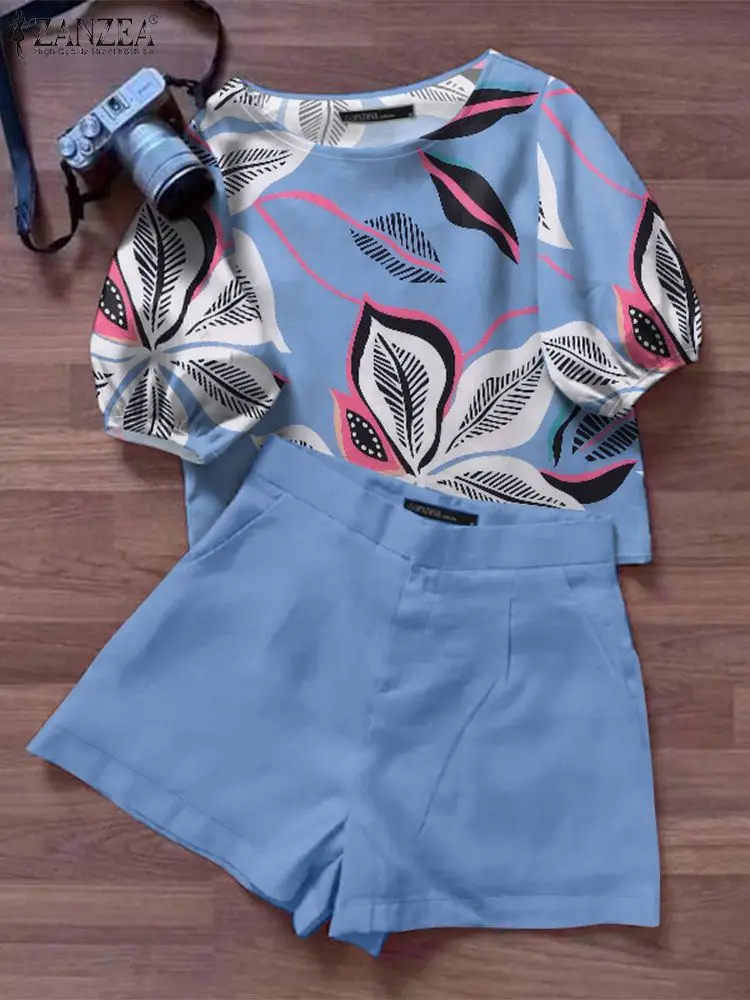 ZANZEA Women Summer Short Sleeve Vintage Floral Blouse Short Sets Pants Suits Fashion Tracksuit Casual Loose Beach 2pcs Outfits
ZANZEA Women Summer Short Sleeve Vintage Floral Blouse Short Sets Pants Suits Fashion Tracksuit Casual Loose Beach 2pcs Outfits