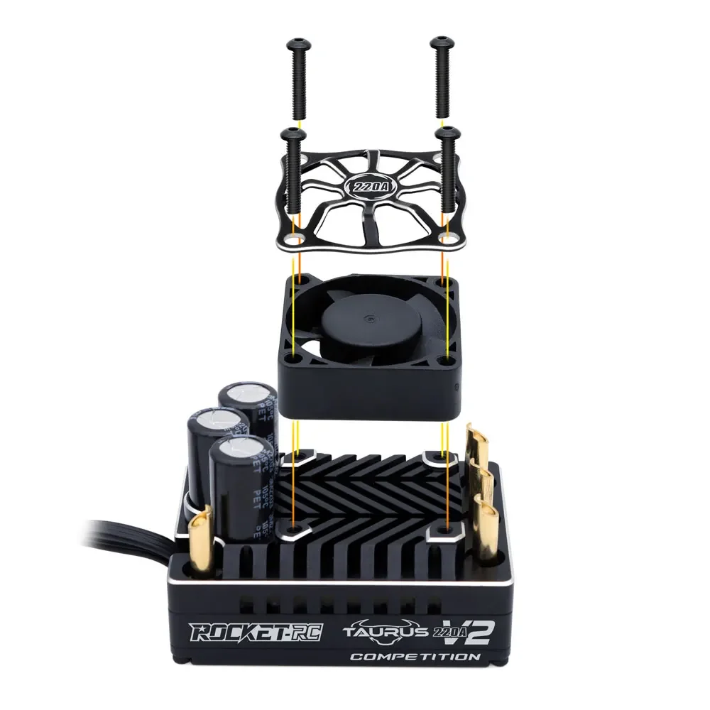 ROCKET-RC Sensored 220A V2 Brushless ESC Speed Controller 2-4S for 1/8 RC On-Road Off-Road Buggy Truggy Crawler Car Upgrade Part
ROCKET-RC Sensored 220A V2 Brushless ESC Speed Controller 2-4S for 1/8 RC On-Road Off-Road Buggy Truggy Crawler Car Upgrade Part