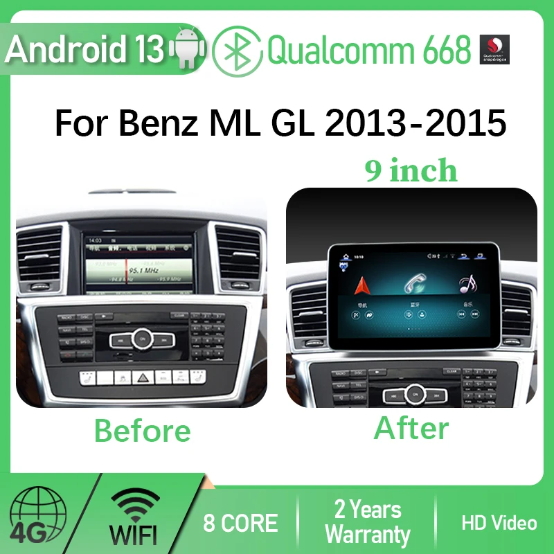 12G+256G Snapdragon 668 Android13 For Mercedes Benz ML GL Car Multimedia Video Player Wireless Carplay GPS Navigation 4G WIFI
12G+256G Snapdragon 668 Android13 For Mercedes Benz ML GL Car Multimedia Video Player Wireless Carplay GPS Navigation 4G WIFI