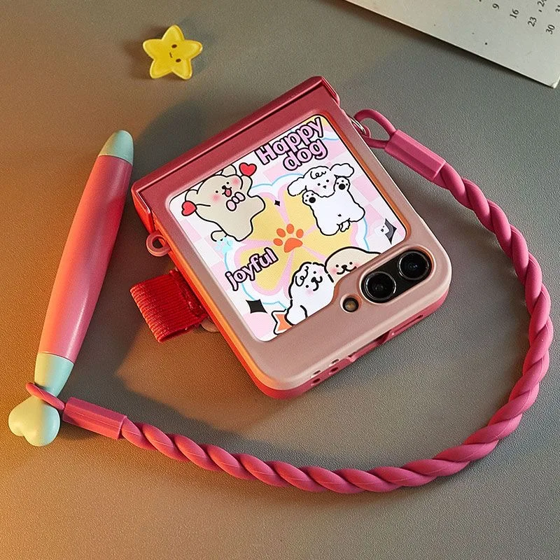 for Samsung Galaxy Z Flip 6 Case Cute Funda with Stylus zflip6 Kawaii Cartoon Gradient Red Pink Anti-Slip Cover
for Samsung Galaxy Z Flip 6 Case Cute Funda with Stylus zflip6 Kawaii Cartoon Gradient Red Pink Anti-Slip Cover