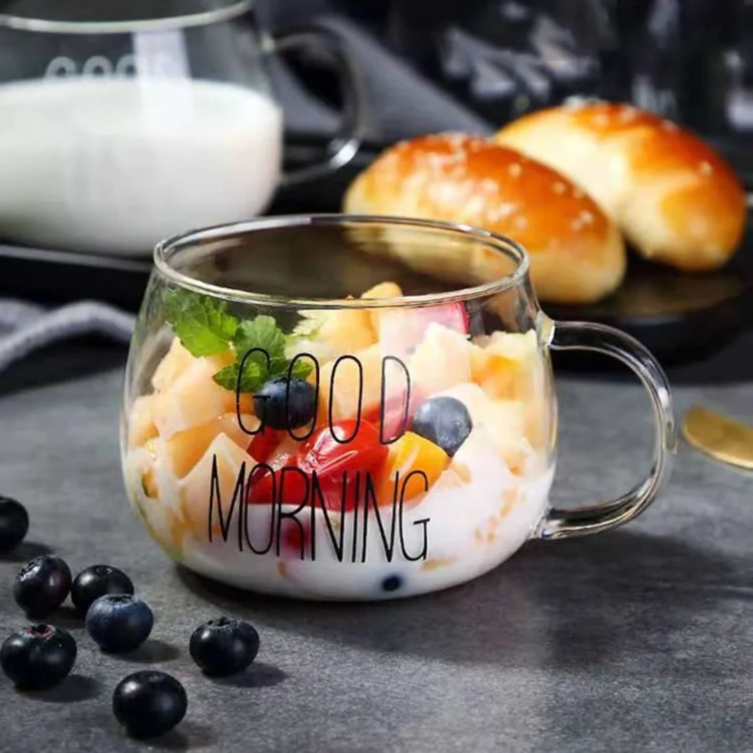 350ML Transparent Glass Cup Breakfast Coffee Cup Creative Letters Milk Cup Portable Drinkware With Handle Heat Resistant Cups
350ML Transparent Glass Cup Breakfast Coffee Cup Creative Letters Milk Cup Portable Drinkware With Handle Heat Resistant Cups