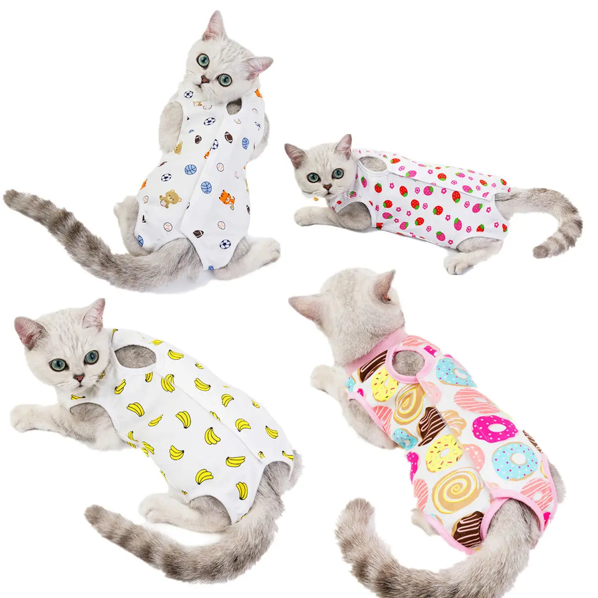 Cat Recovery Vest Cotton Post Surgery Suit, Anti Lick Protective Clothes for Cats Small Dogs, Button Closure Pet Apparel
Cat Recovery Vest Cotton Post Surgery Suit, Anti Lick Protective Clothes for Cats Small Dogs, Button Closure Pet Apparel