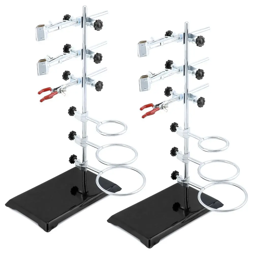 QWORK LaboraGrade Metalware Set, 2 Pack Lab Support Stand Set with Iron Clamp Holder, lask Clamp, and Condenser Stand
QWORK LaboraGrade Metalware Set, 2 Pack Lab Support Stand Set with Iron Clamp Holder, lask Clamp, and Condenser Stand