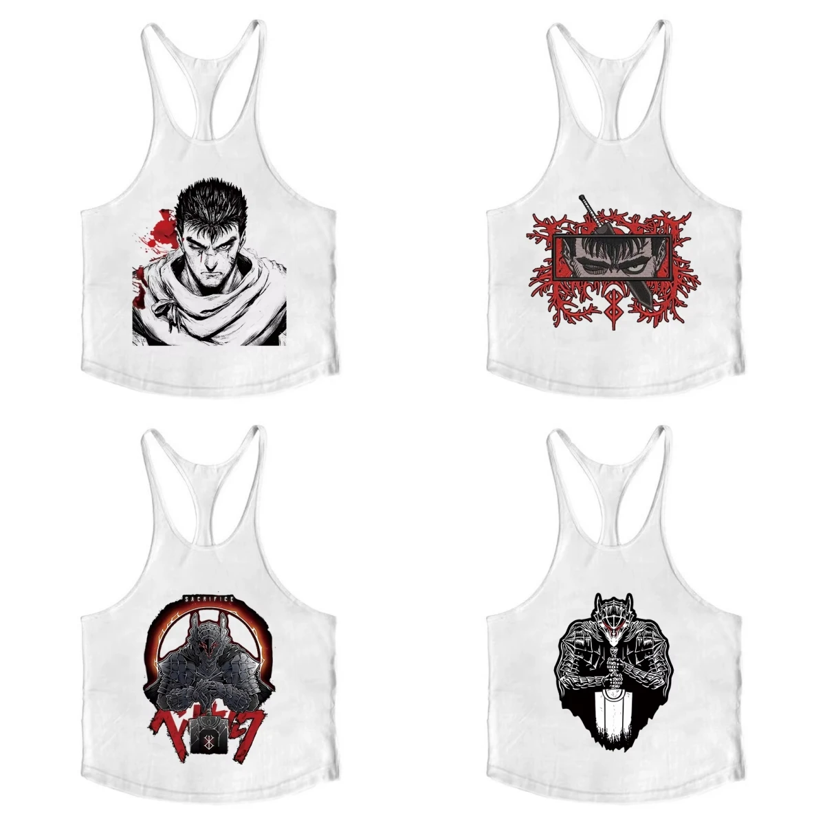 Vest Muscle Fashion Gym Men's Sleeveless Bodybuilder Berserk Graphic Cotton Vest Summer Muscle Training Workout 
Vest Muscle Fashion Gym Men's Sleeveless Bodybuilder Berserk Graphic Cotton Vest Summer Muscle Training Workout