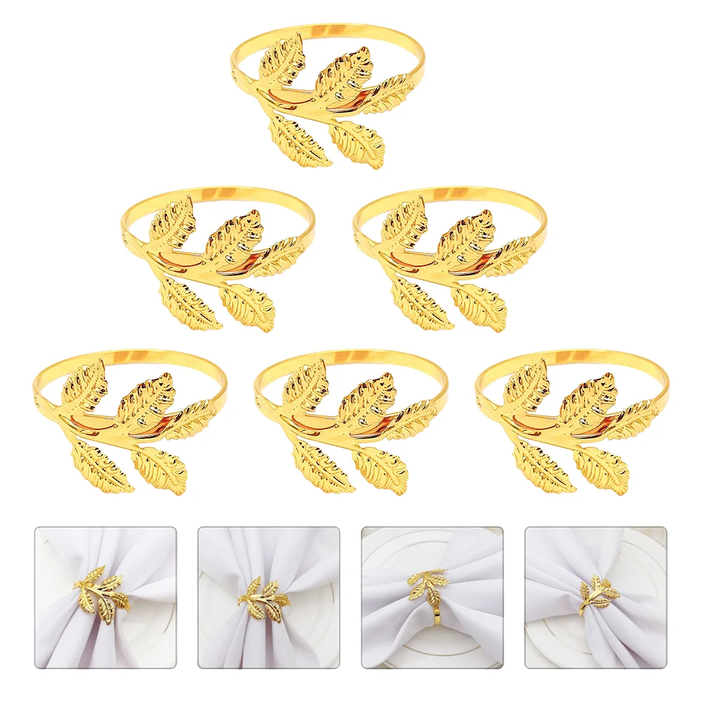 6 Pcs Metal Gold Plated Napkin Rings Elegant Leaf Design Table Decor for Home Hotel Restaurant Banquet Wedding Shiny
6 Pcs Metal Gold Plated Napkin Rings Elegant Leaf Design Table Decor for Home Hotel Restaurant Banquet Wedding Shiny