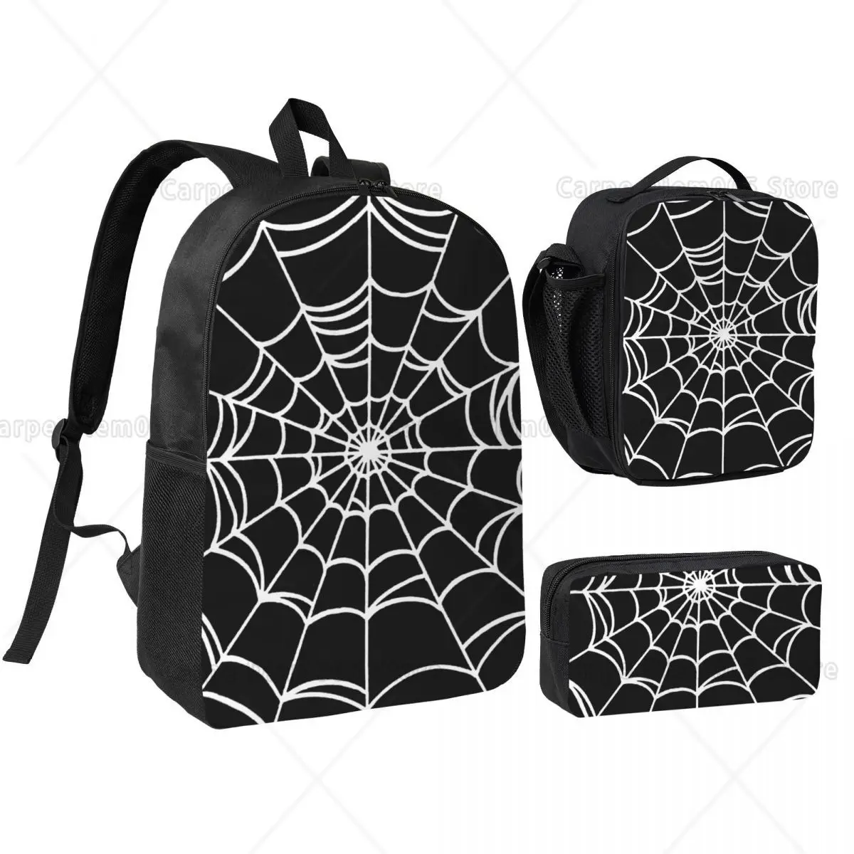 Black Web Spider Prints Backpack Set for Kids Pen Bags Bookbag Sets with Lunch Box for School Students Knapsack
Black Web Spider Prints Backpack Set for Kids Pen Bags Bookbag Sets with Lunch Box for School Students Knapsack