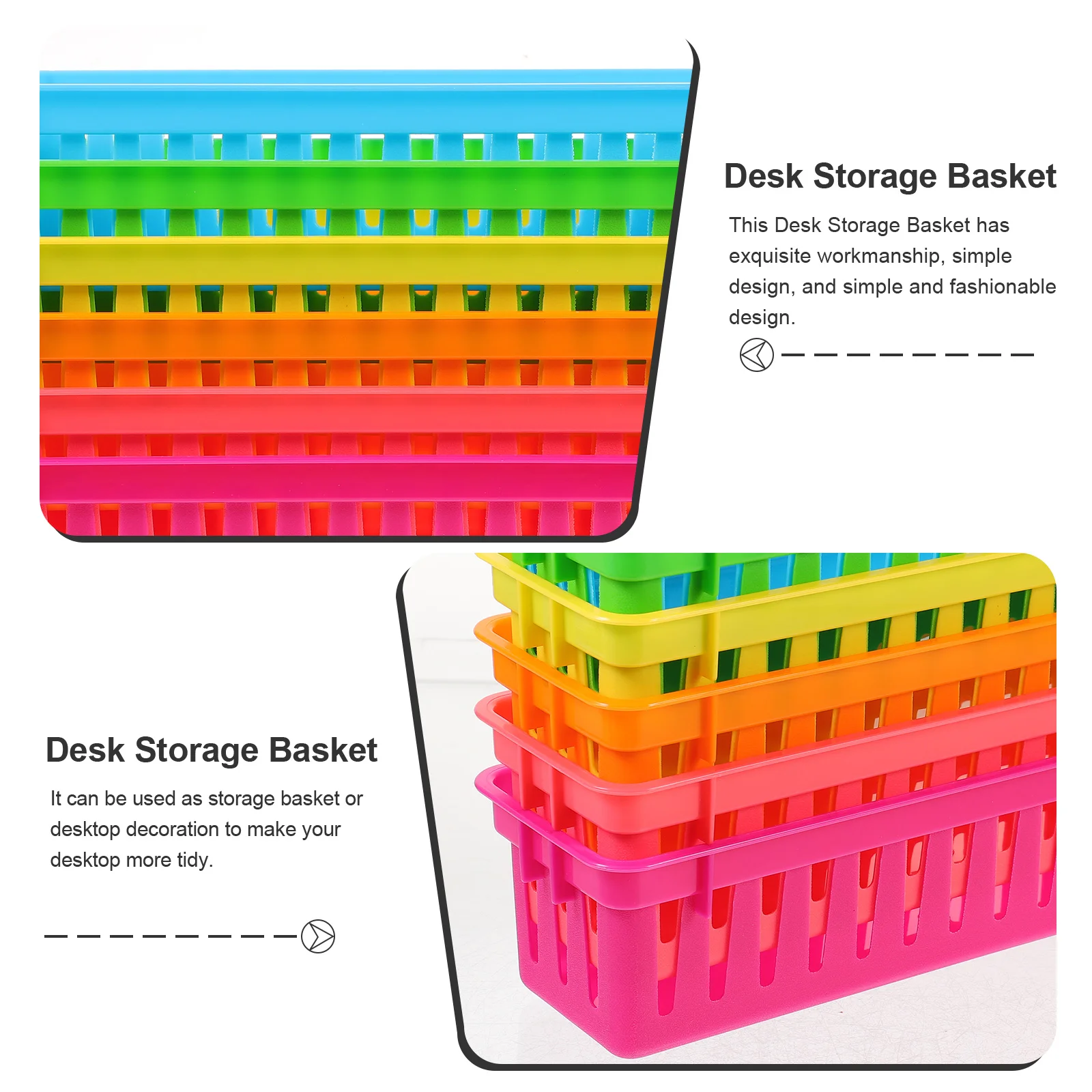 6pcs Plastic Pencil Baskets for Classroom Stationery Storage Holder Desk Tray Office Supplies Jewelry Socks Container
6pcs Plastic Pencil Baskets for Classroom Stationery Storage Holder Desk Tray Office Supplies Jewelry Socks Container
