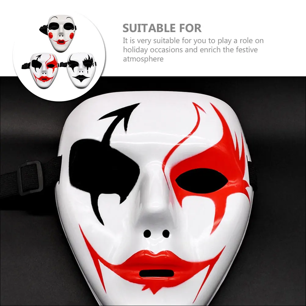 3pcs Hand Painted Masks Cosplay Props Halloween Costumes Masquerade Party Decor Plastic Face Masks Scary Mask Costume
3pcs Hand Painted Masks Cosplay Props Halloween Costumes Masquerade Party Decor Plastic Face Masks Scary Mask Costume