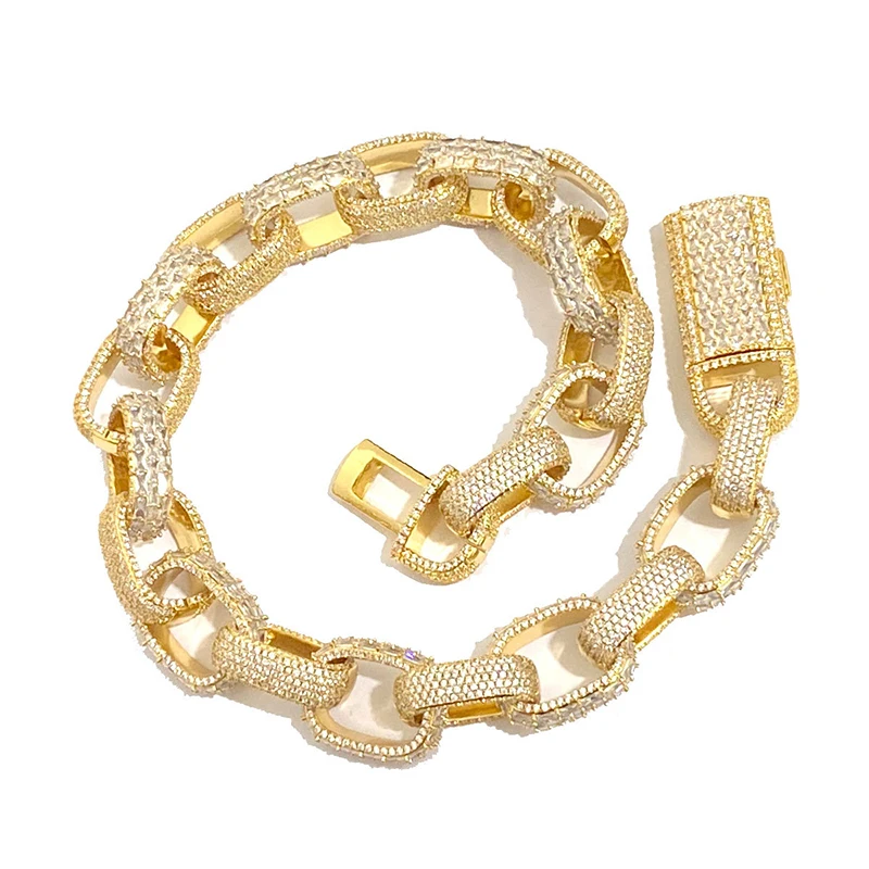 20mm Big Heavy Hip Hop 5A+ CZ Stone Paved Bling Iced Out O Shape Link Chain Necklaces for Men Rapper Jewelry Rose Gold Color
20mm Big Heavy Hip Hop 5A+ CZ Stone Paved Bling Iced Out O Shape Link Chain Necklaces for Men Rapper Jewelry Rose Gold Color