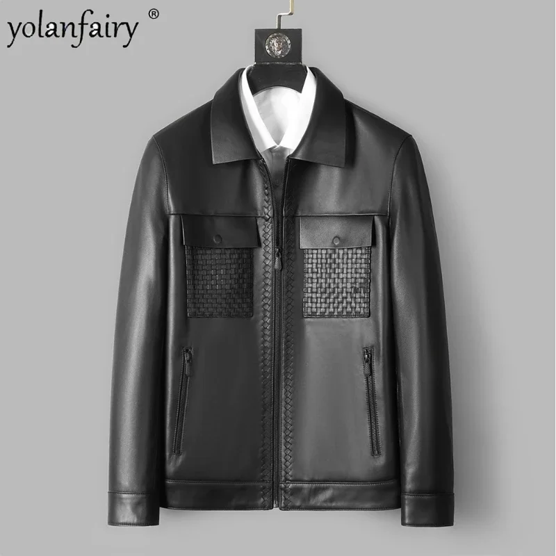 Genuine Leather Jacket Men Pure Sheepskin Coat Male Lapel Korean Business Jackets Spring Autumn New in Outwear Veste Cuir Homme
Genuine Leather Jacket Men Pure Sheepskin Coat Male Lapel Korean Business Jackets Spring Autumn New in Outwear Veste Cuir Homme