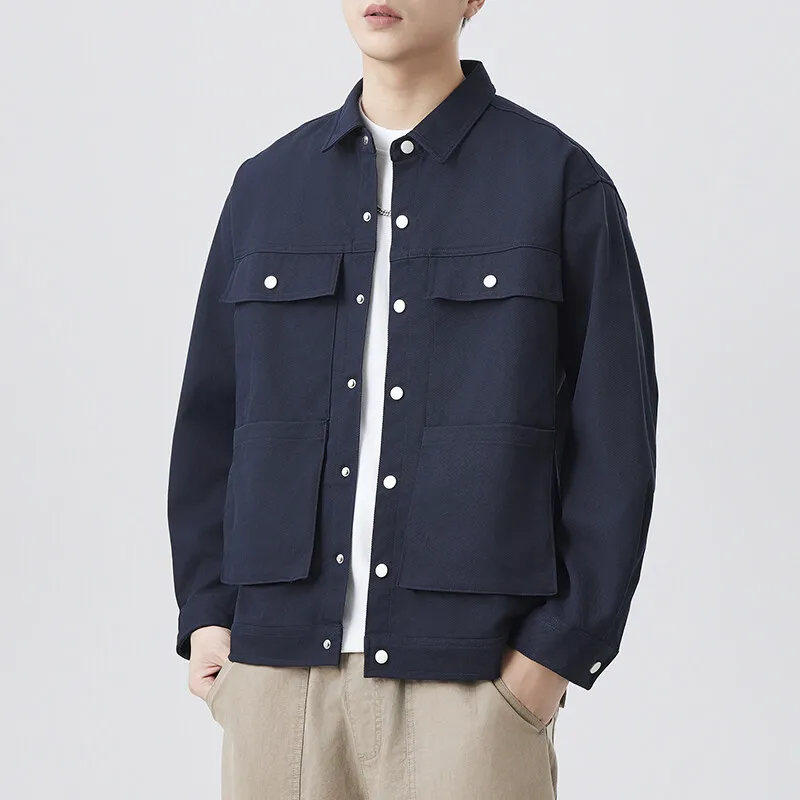 Men Spring Autumn Shirt Style Bomber Jacket Streetwear Fashion Loose Casual Vintage Short Cargo Jacket Coat Cityboy Outerwear
Men Spring Autumn Shirt Style Bomber Jacket Streetwear Fashion Loose Casual Vintage Short Cargo Jacket Coat Cityboy Outerwear