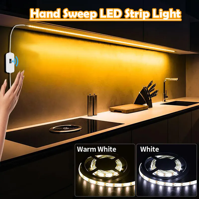 5V USB Hand Wave LED Strip Lights, Dimmable Touchless Light Tape for Kitchen, Bedroom, Mirror and TV Back Decor
5V USB Hand Wave LED Strip Lights, Dimmable Touchless Light Tape for Kitchen, Bedroom, Mirror and TV Back Decor