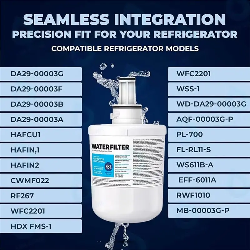 B17B DA29-00003G Replacement Refrigerator Water Filter For Aqua-Pure Plus, For HAFCU1, Kenmore HAFIN1- NSF 42& 372 Certified
B17B DA29-00003G Replacement Refrigerator Water Filter For Aqua-Pure Plus, For HAFCU1, Kenmore HAFIN1- NSF 42& 372 Certified