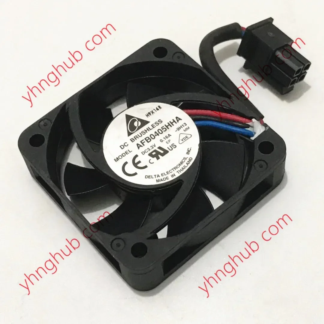 Delta Electronics AFB0405HHA 9H13 DC 3.3V 0.16A 40x40x10mm Server Cooling Fan
Delta Electronics AFB0405HHA 9H13 DC 3.3V 0.16A 40x40x10mm Server Cooling Fan