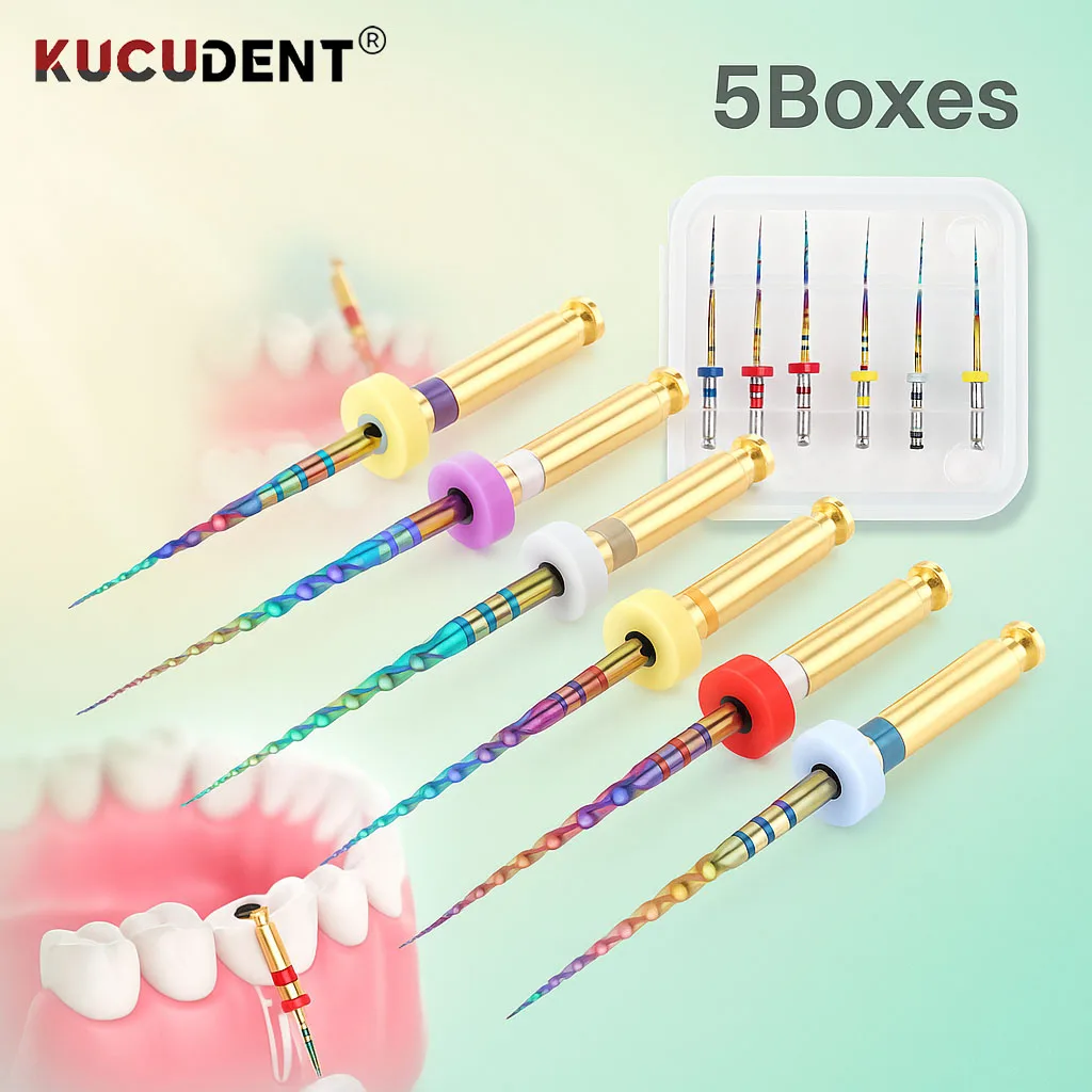5Boxe Dental Rotary Super Files Endodontic Rainbow Files Thermal Activation for Root Canal Files Cleaning 21mm/25mm Dentist Tool
5Boxe Dental Rotary Super Files Endodontic Rainbow Files Thermal Activation for Root Canal Files Cleaning 21mm/25mm Dentist Tool
