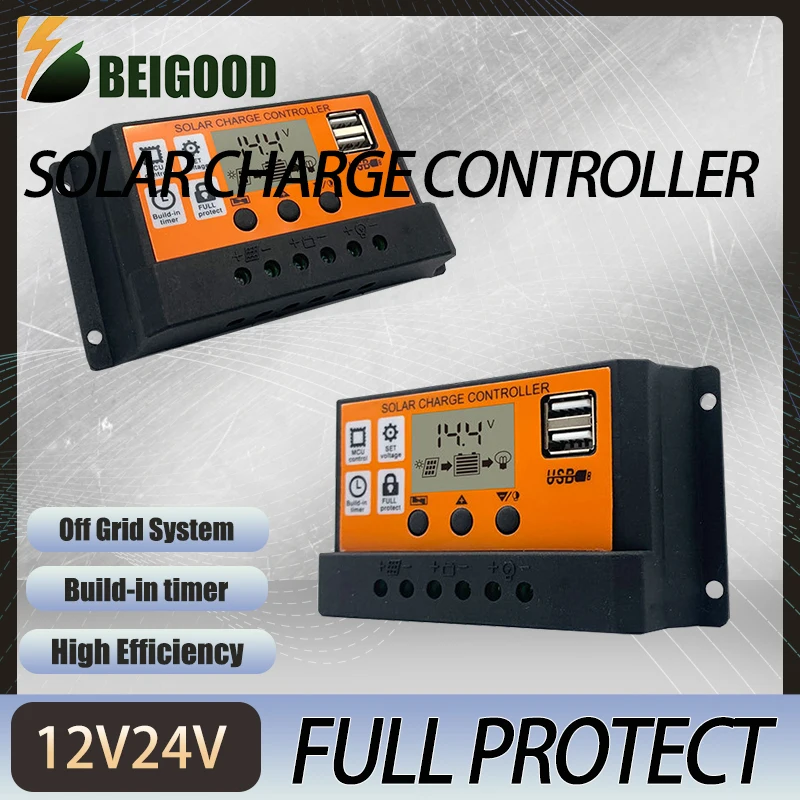 90A Solar Charge Controller Solar Panel Controller 12V/24V Adjustable LCD Display Solar Panel Battery Regulator With USB Port
90A Solar Charge Controller Solar Panel Controller 12V/24V Adjustable LCD Display Solar Panel Battery Regulator With USB Port