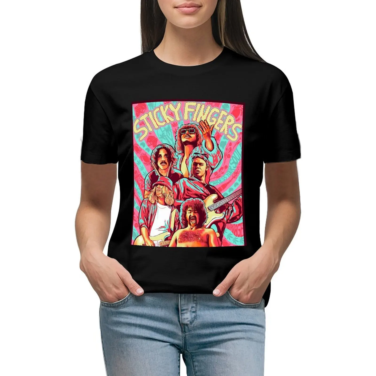 Sticky Fingers T-shirt shirts graphic tees lady clothes Women's summer blouses 2024
Sticky Fingers T-shirt shirts graphic tees lady clothes Women's summer blouses 2024