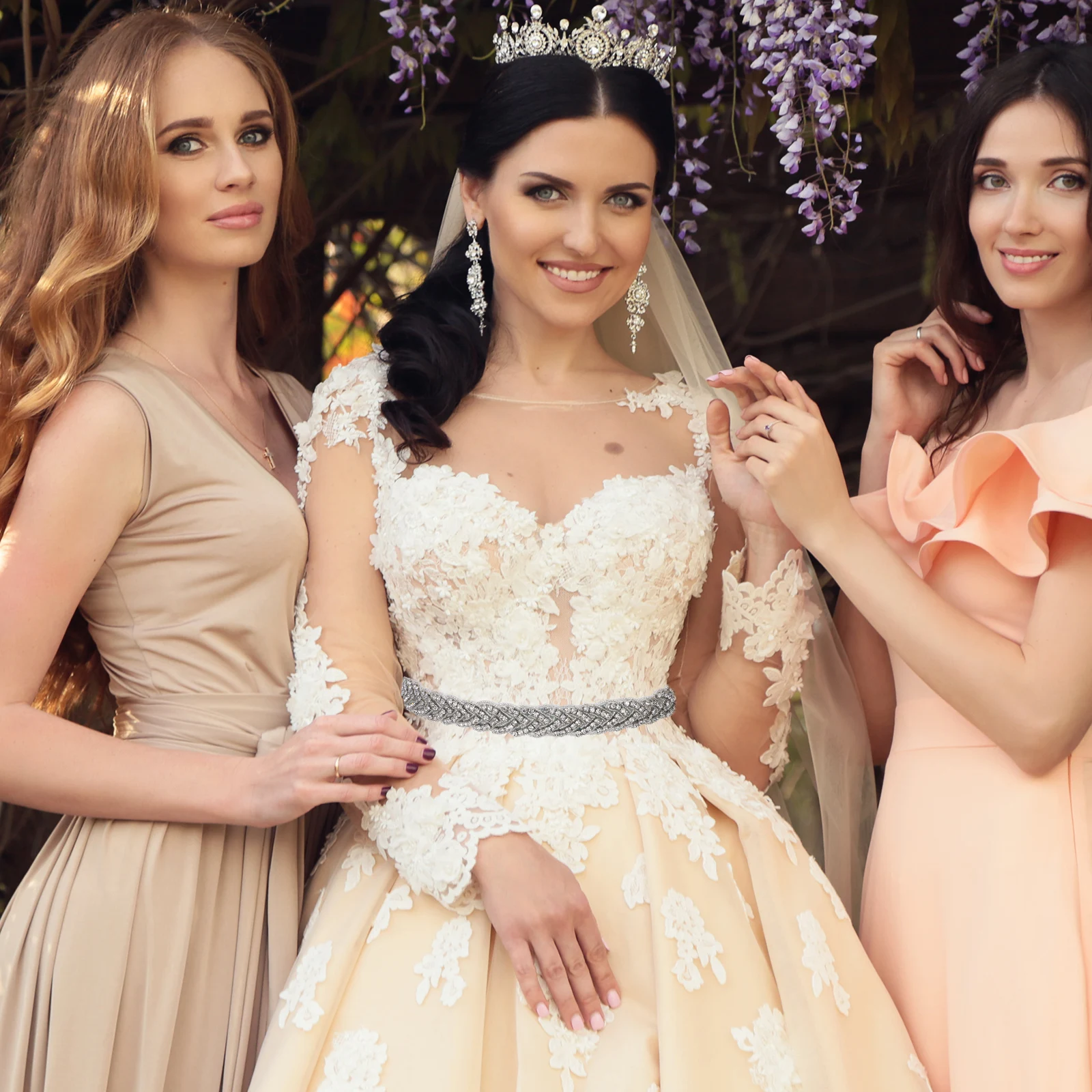 Rhinestone Wedding Dress Belt Elegant Bridal Sash Adjustable Ribbon Waist Accessories for Women Formal Gowns Party Attire
Rhinestone Wedding Dress Belt Elegant Bridal Sash Adjustable Ribbon Waist Accessories for Women Formal Gowns Party Attire