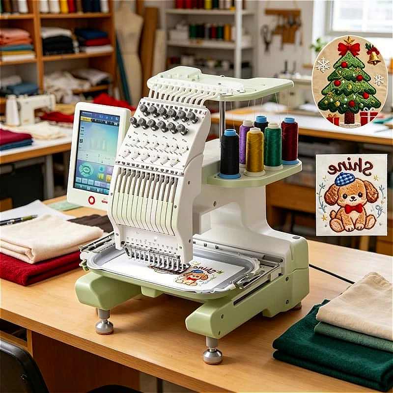 Single Head Commercial Embroidery Machine with Auto Bobbin Winder Function Customized 12 Needle 1000 SPM for Small Shop
Single Head Commercial Embroidery Machine with Auto Bobbin Winder Function Customized 12 Needle 1000 SPM for Small Shop
