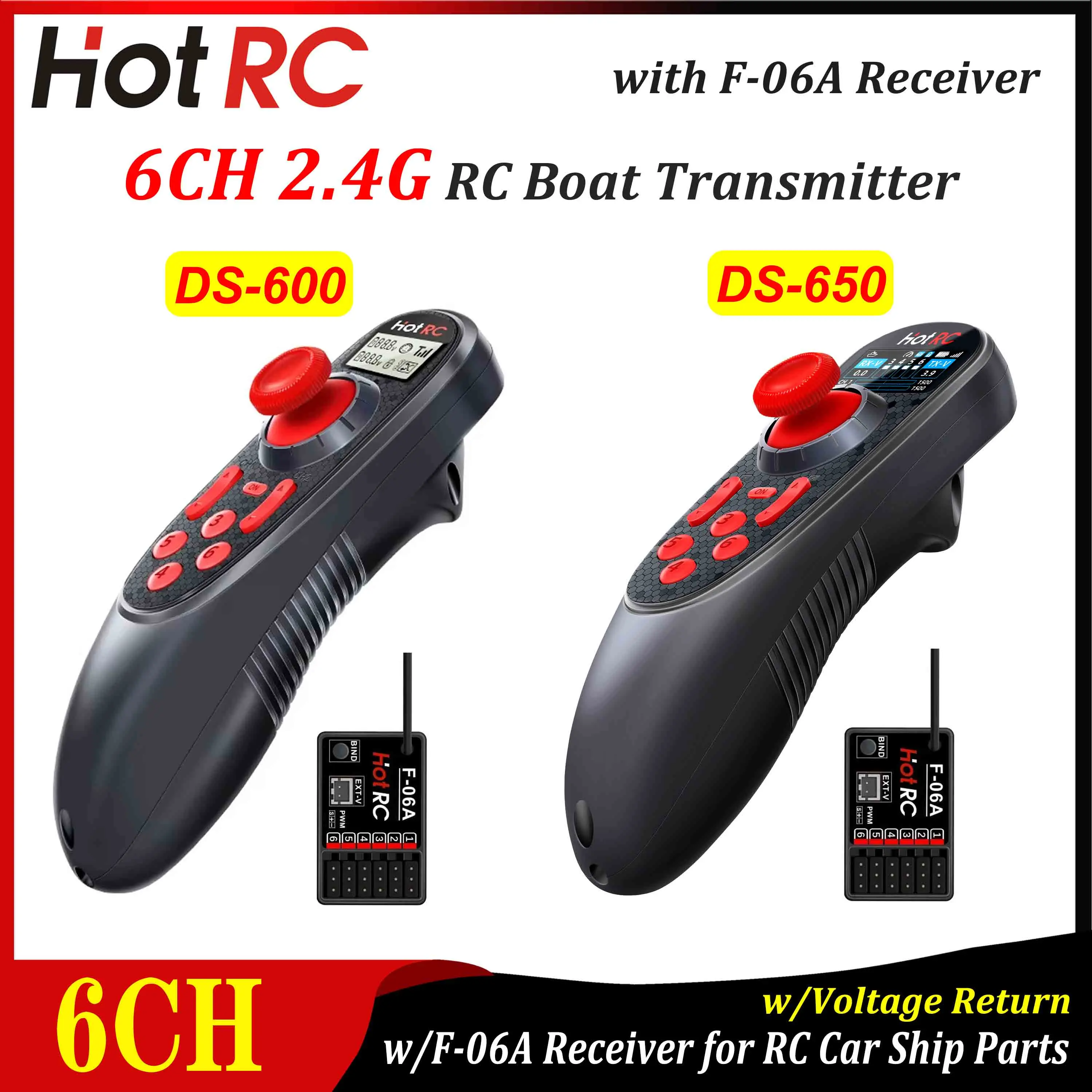 Радиопередатчик HOTRC DS-600 DS-650 6-канальный 2.4G для радиоуправляемых лодок и приемник F-06A PWM с функцией возврата напряжения, пульт дистанционного управления для радиоуправляемых автомобилей и лодок
Радиопередатчик HOTRC DS-600 DS-650 6-канальный 2.4G для радиоуправляемых лодок и приемник F-06A PWM с функцией возврата напряжения, пульт дистанционного управления для радиоуправляемых автомобилей и лодок