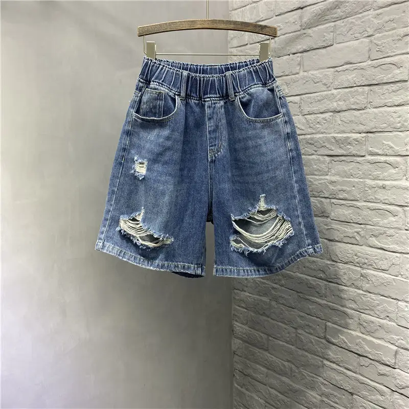 plus Size 300 Pounds American Retro Denim Shorts Women's Design Sensation Slimming Versatile Hole Five-Part Pants Trendy
plus Size 300 Pounds American Retro Denim Shorts Women's Design Sensation Slimming Versatile Hole Five-Part Pants Trendy