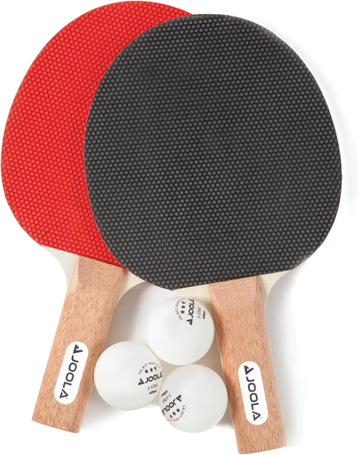2-Player Table Tennis Set with Paddles & Balls - Hardbat Rackets for All Skill Levels, White Balls Included